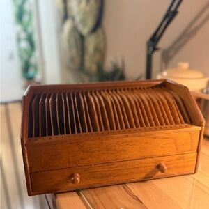 Wooden File Organizer with Drawer